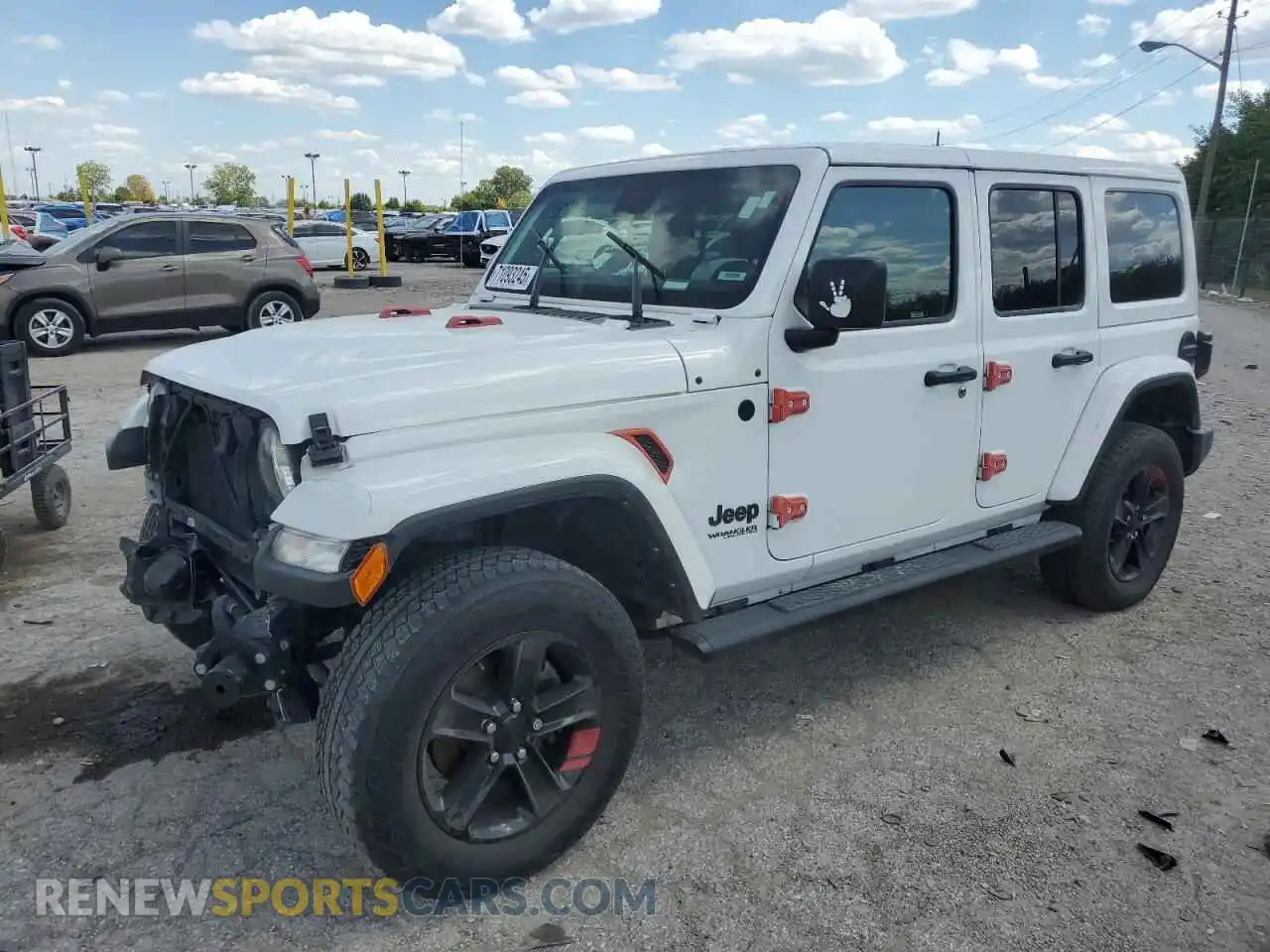 1 Photograph of a damaged car 1C4HJXEN0MW741037 JEEP WRANGLER 2021