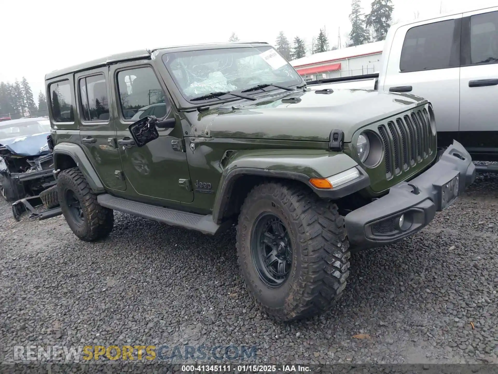1 Photograph of a damaged car 1C4HJXEN1MW658166 JEEP WRANGLER 2021