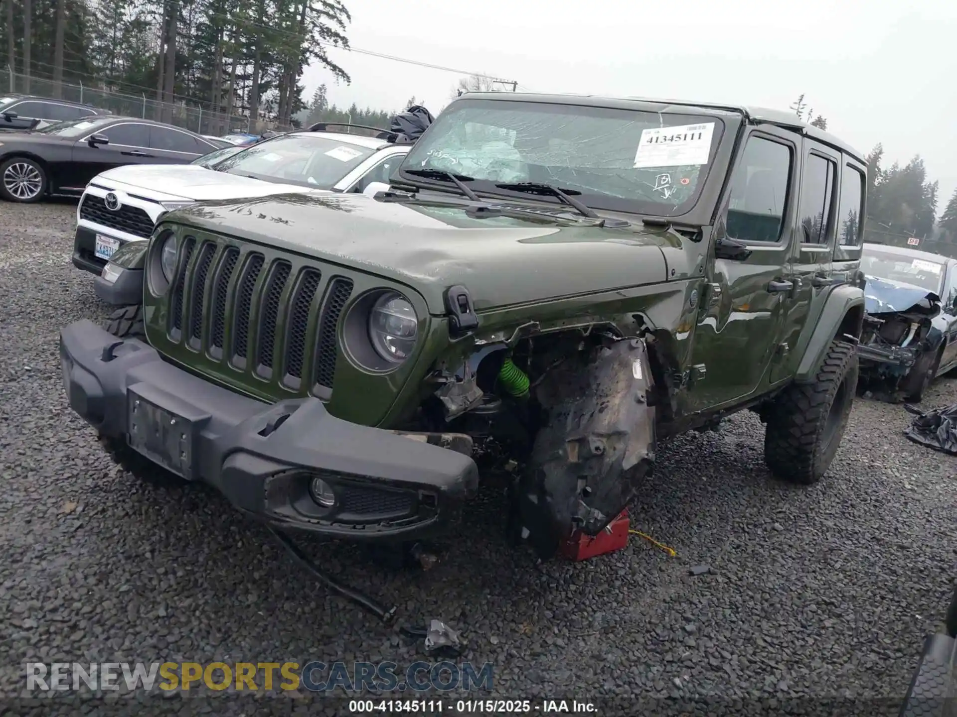2 Photograph of a damaged car 1C4HJXEN1MW658166 JEEP WRANGLER 2021