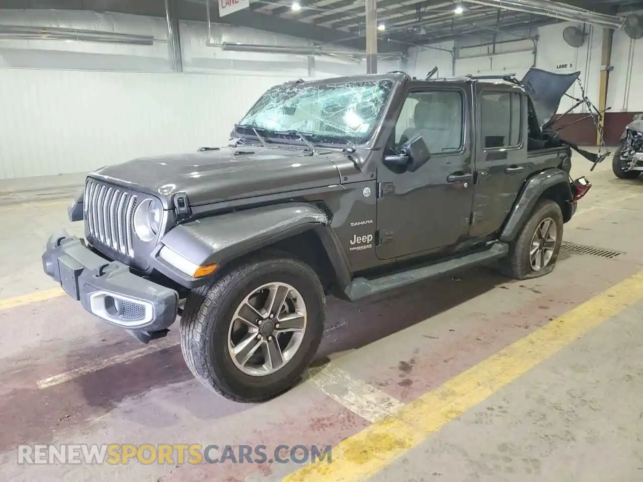 1 Photograph of a damaged car 1C4HJXEN6MW609397 JEEP WRANGLER 2021