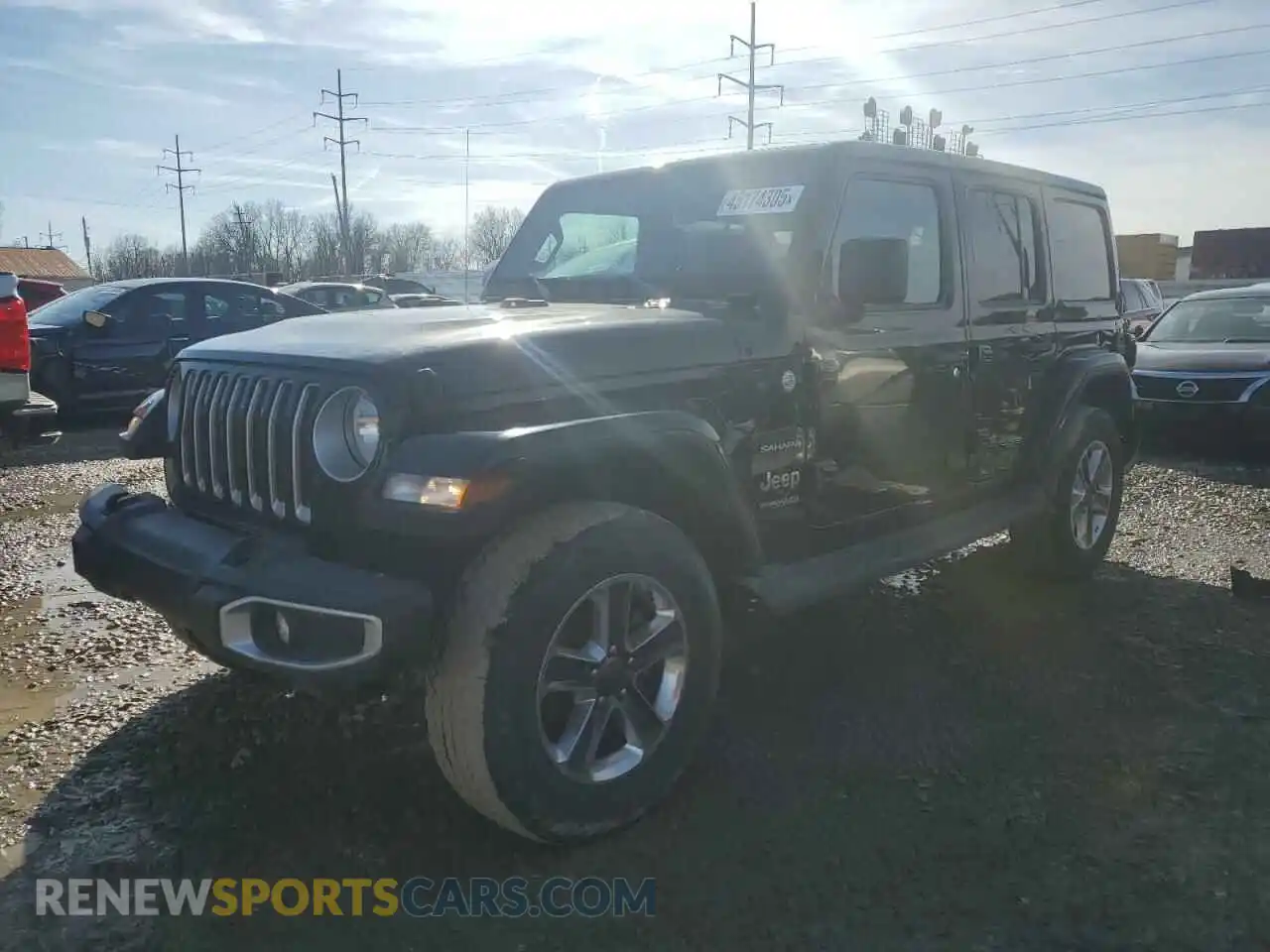 1 Photograph of a damaged car 1C4HJXEN7MW501998 JEEP WRANGLER 2021
