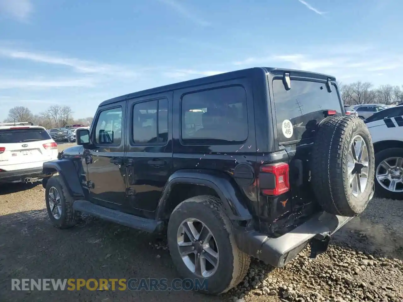 2 Photograph of a damaged car 1C4HJXEN7MW501998 JEEP WRANGLER 2021