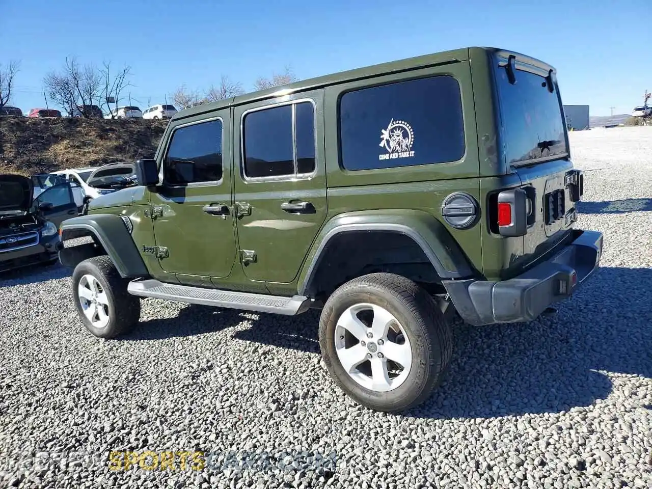 2 Photograph of a damaged car 1C4HJXEN8MW656916 JEEP WRANGLER 2021