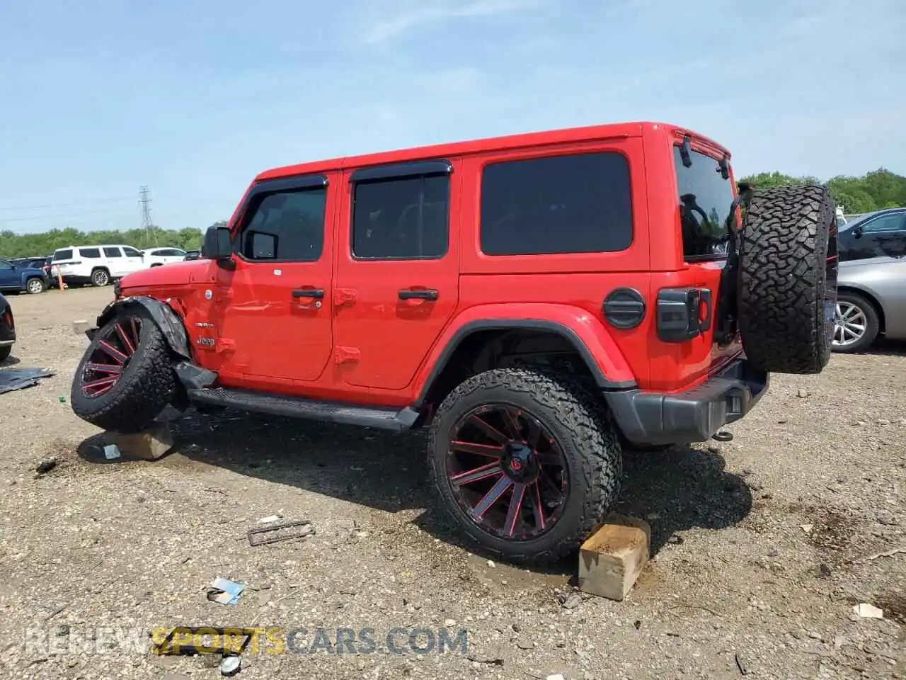 2 fotografías del automóvil dañado 1C4HJXEN9MW573592 JEEP WRANGLER 2021