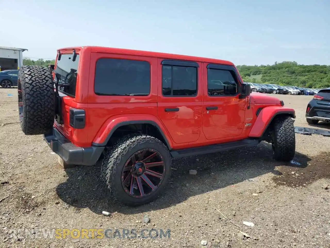 3 fotografías del automóvil dañado 1C4HJXEN9MW573592 JEEP WRANGLER 2021