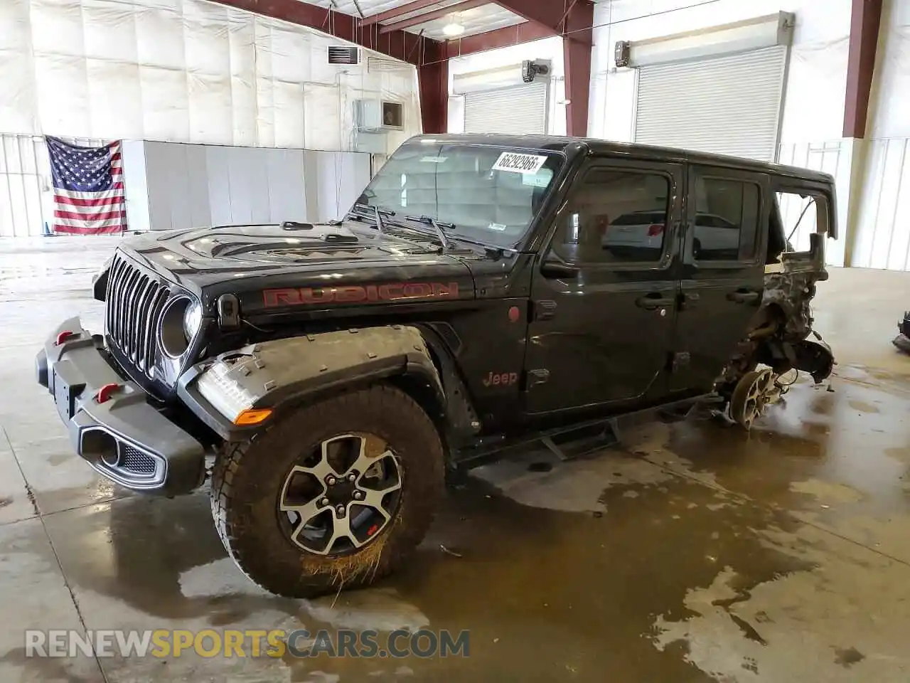 1 Photograph of a damaged car 1C4HJXFG0MW637373 JEEP WRANGLER 2021