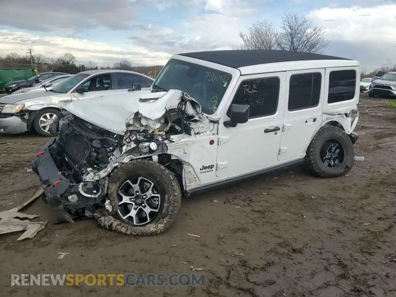 1 Photograph of a damaged car 1C4HJXFG4MW558613 JEEP WRANGLER 2021