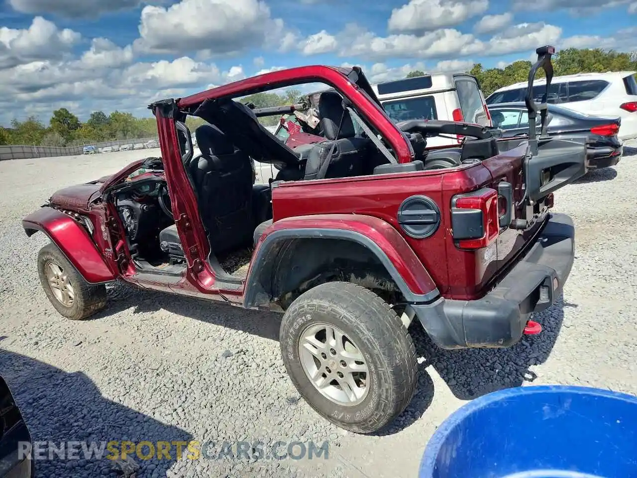 2 Photograph of a damaged car 1C4HJXFG5MW619855 JEEP WRANGLER 2021