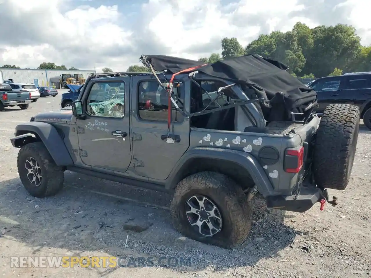 2 Photograph of a damaged car 1C4HJXFG8MW573275 JEEP WRANGLER 2021