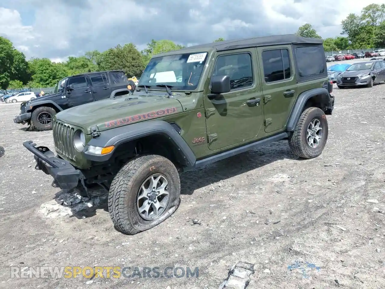 1 Photograph of a damaged car 1C4HJXFGXMW701435 JEEP WRANGLER 2021
