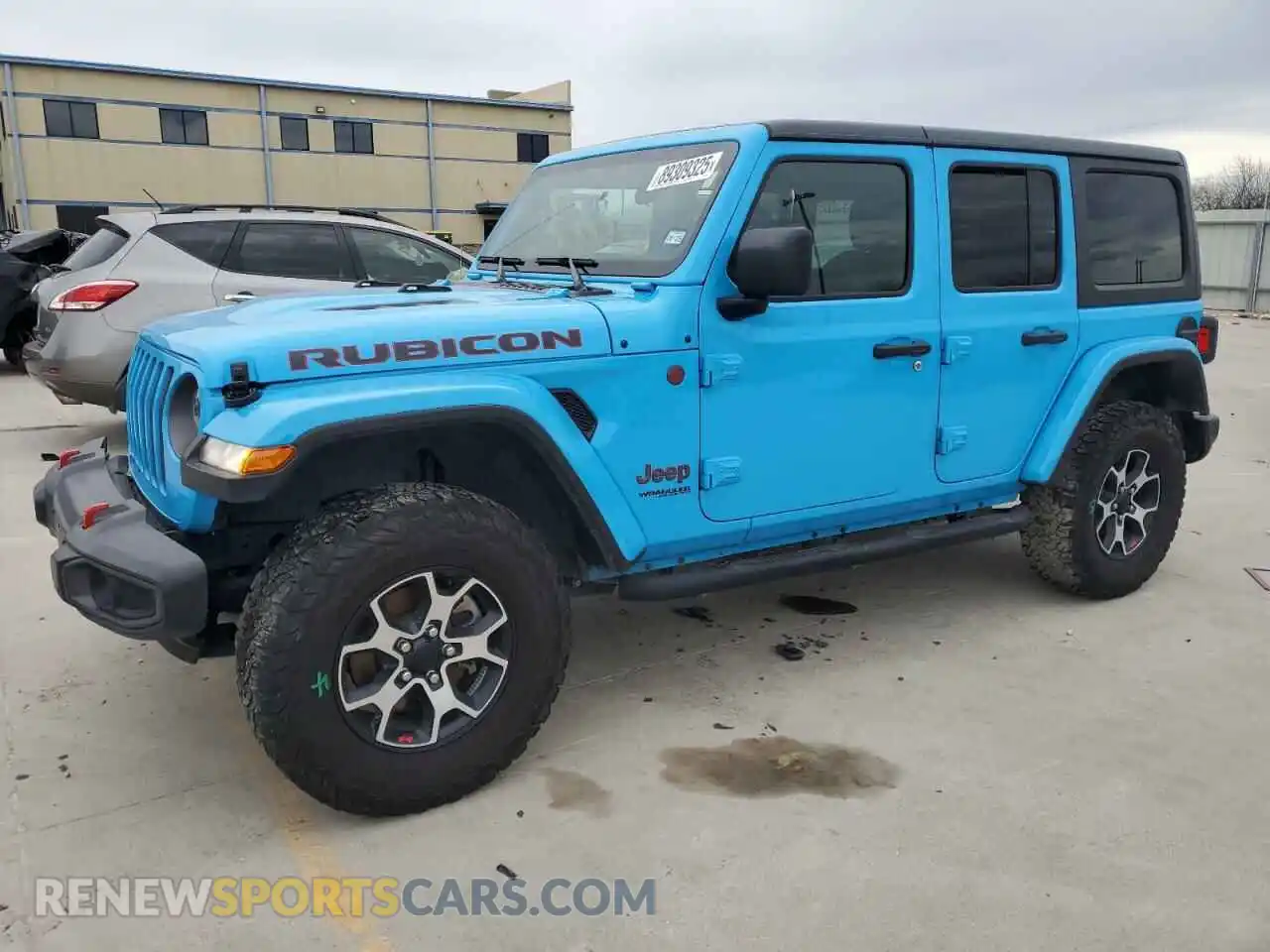 1 Photograph of a damaged car 1C4HJXFN4MW608053 JEEP WRANGLER 2021