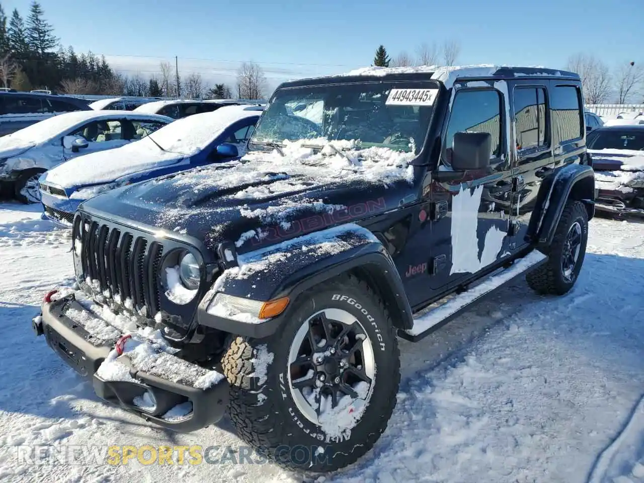 1 Photograph of a damaged car 1C4HJXFN5MW633608 JEEP WRANGLER 2021