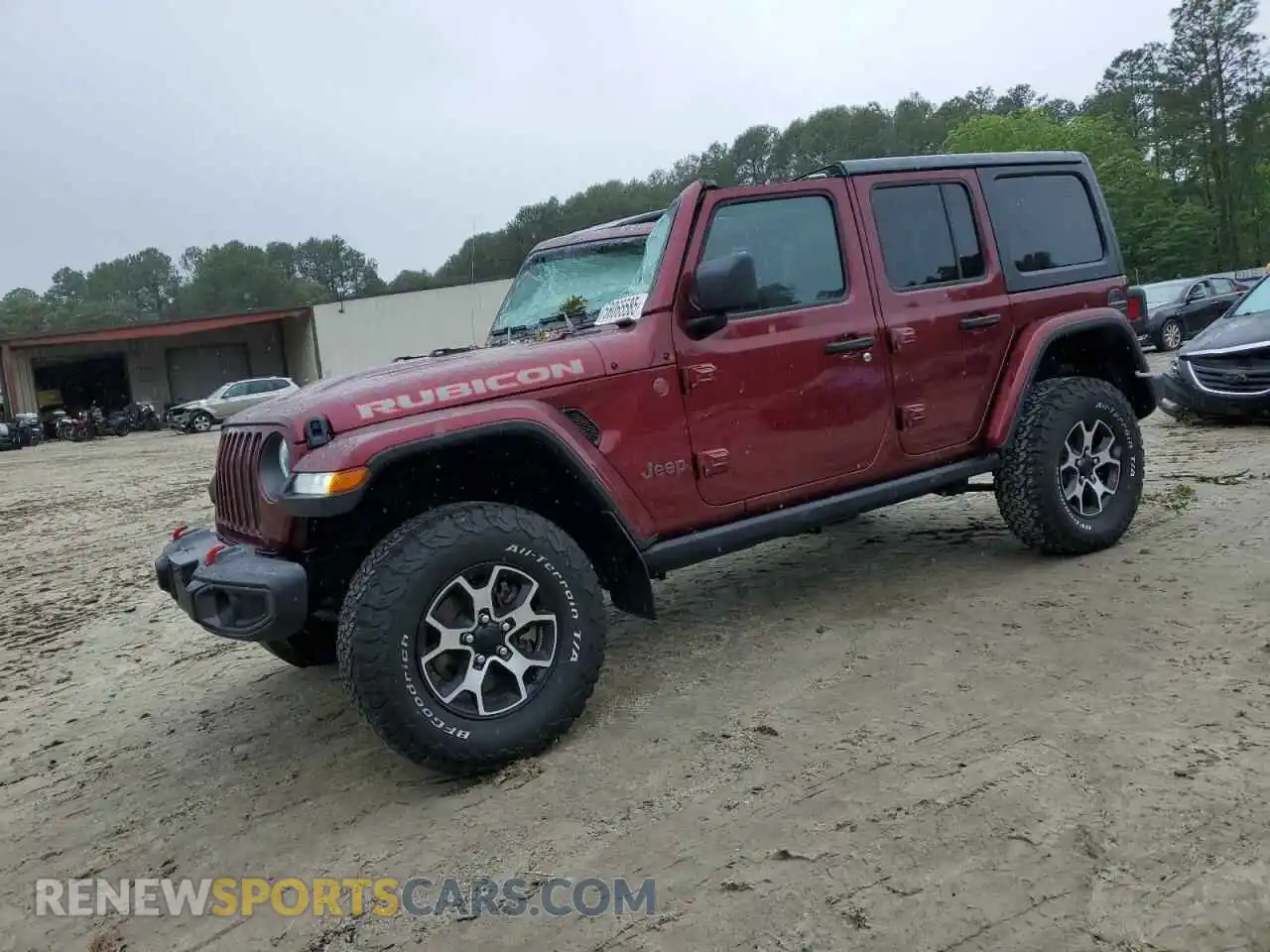 1 Photograph of a damaged car 1C4HJXFN7MW611674 JEEP WRANGLER 2021