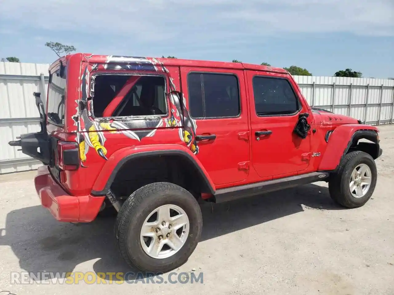 3 Photograph of a damaged car 1C4HJXFN7MW649602 JEEP WRANGLER 2021