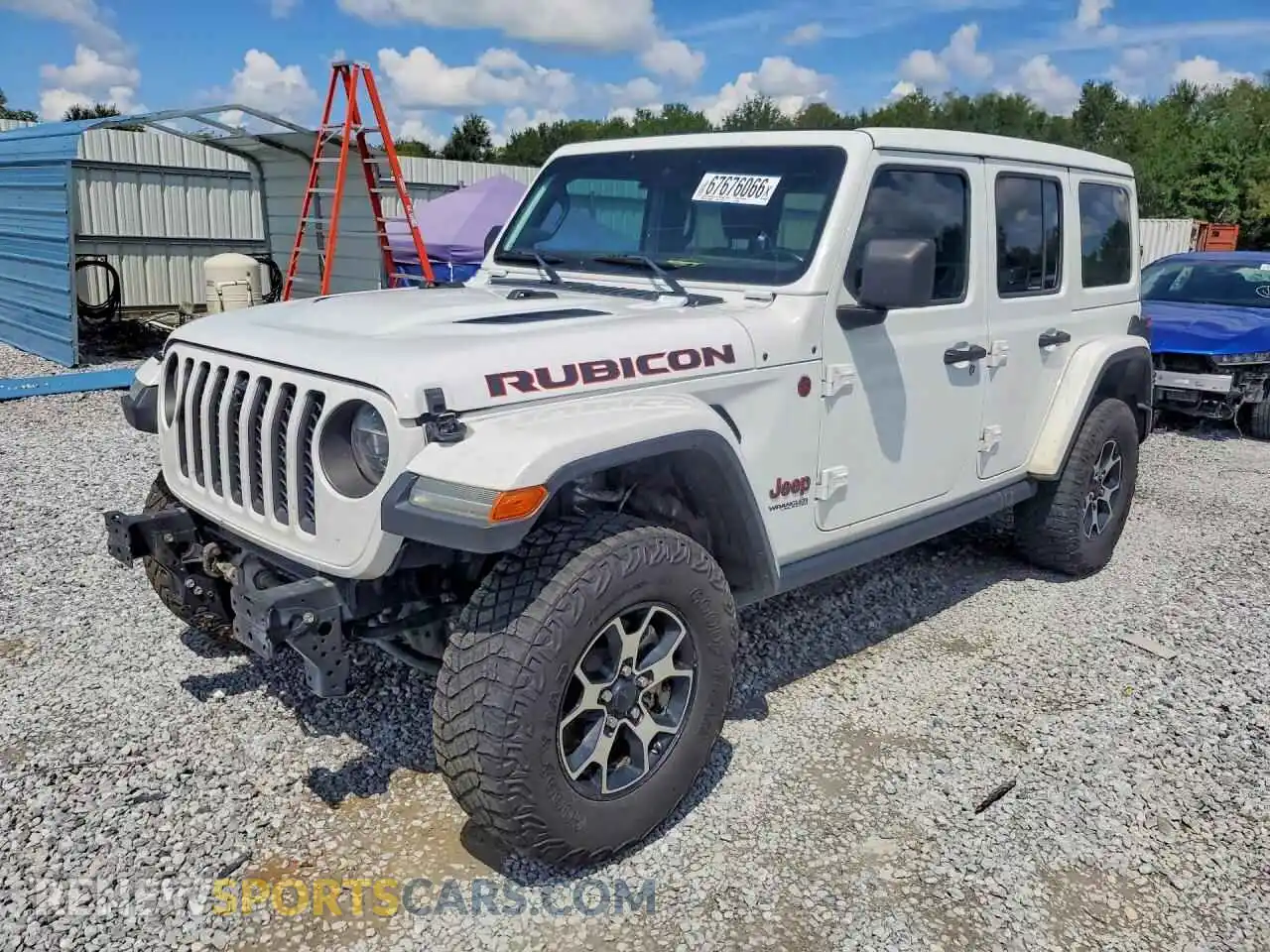 1 Photograph of a damaged car 1C4HJXFN8MW650998 JEEP WRANGLER 2021