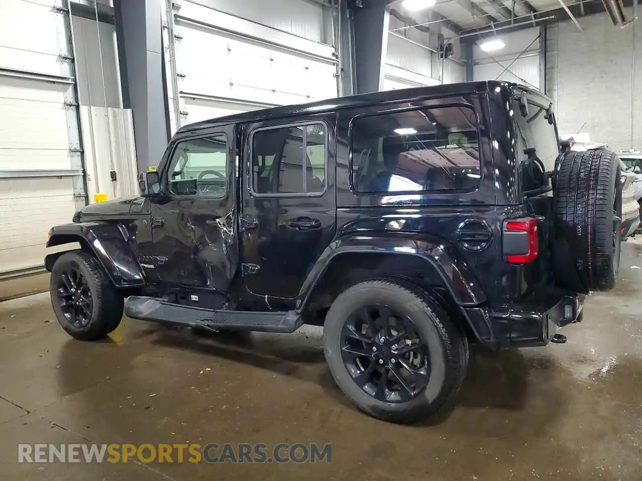 2 Photograph of a damaged car 1C4HJXEG6MW614116 JEEP WRANGLER UNLIMITED 2021