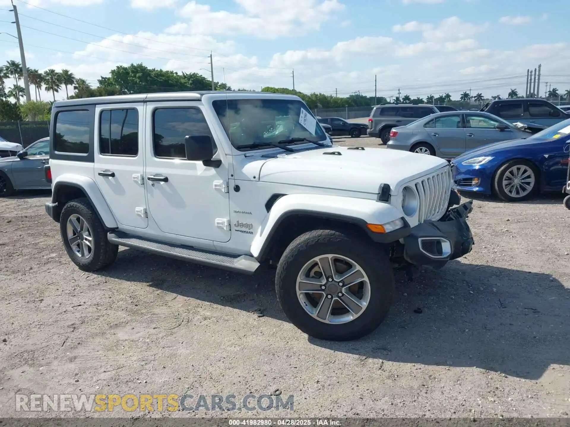 1 Photograph of a damaged car 1C4HJXEG8MW612190 JEEP WRANGLER UNLIMITED 2021