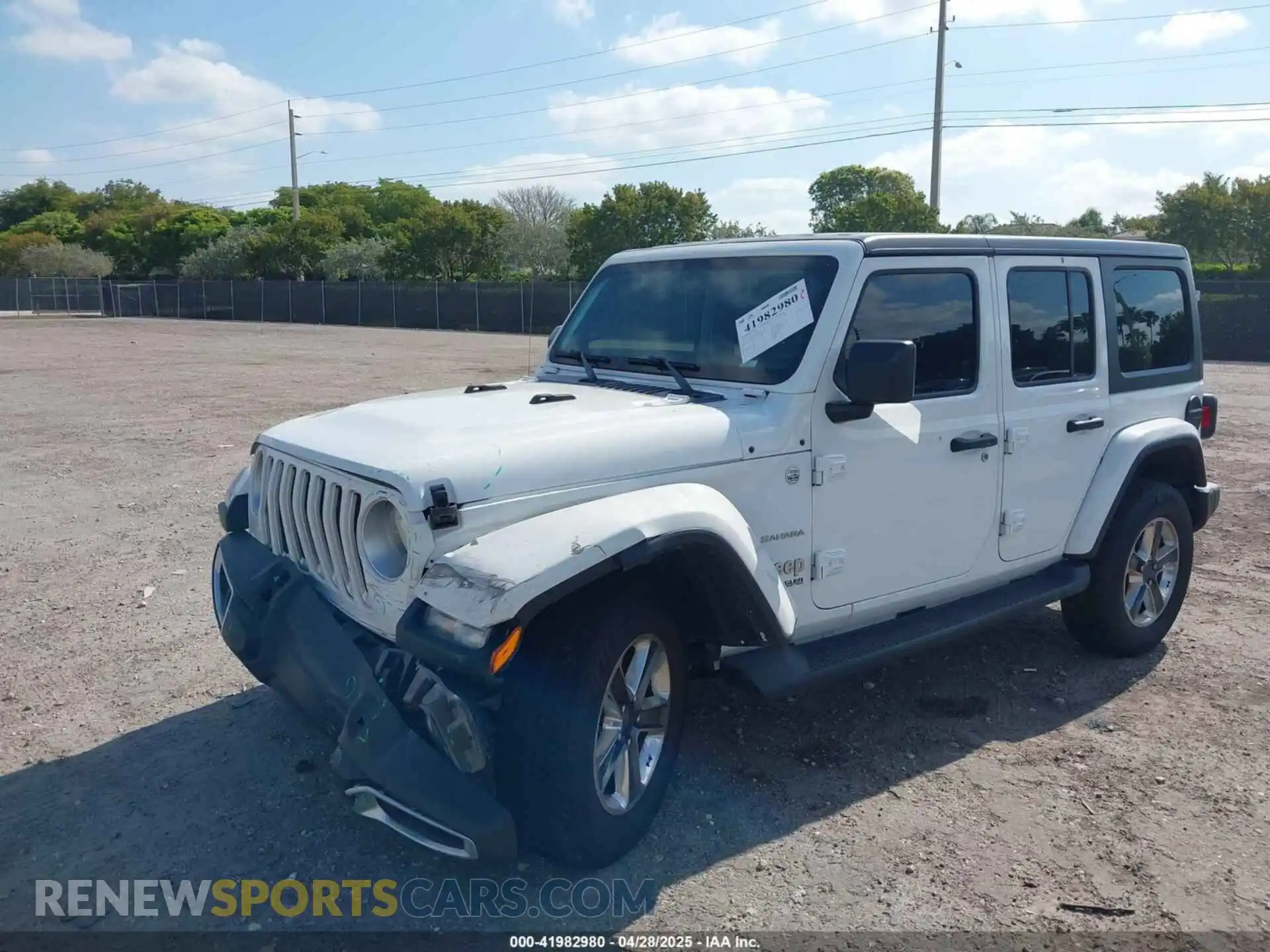 2 Photograph of a damaged car 1C4HJXEG8MW612190 JEEP WRANGLER UNLIMITED 2021