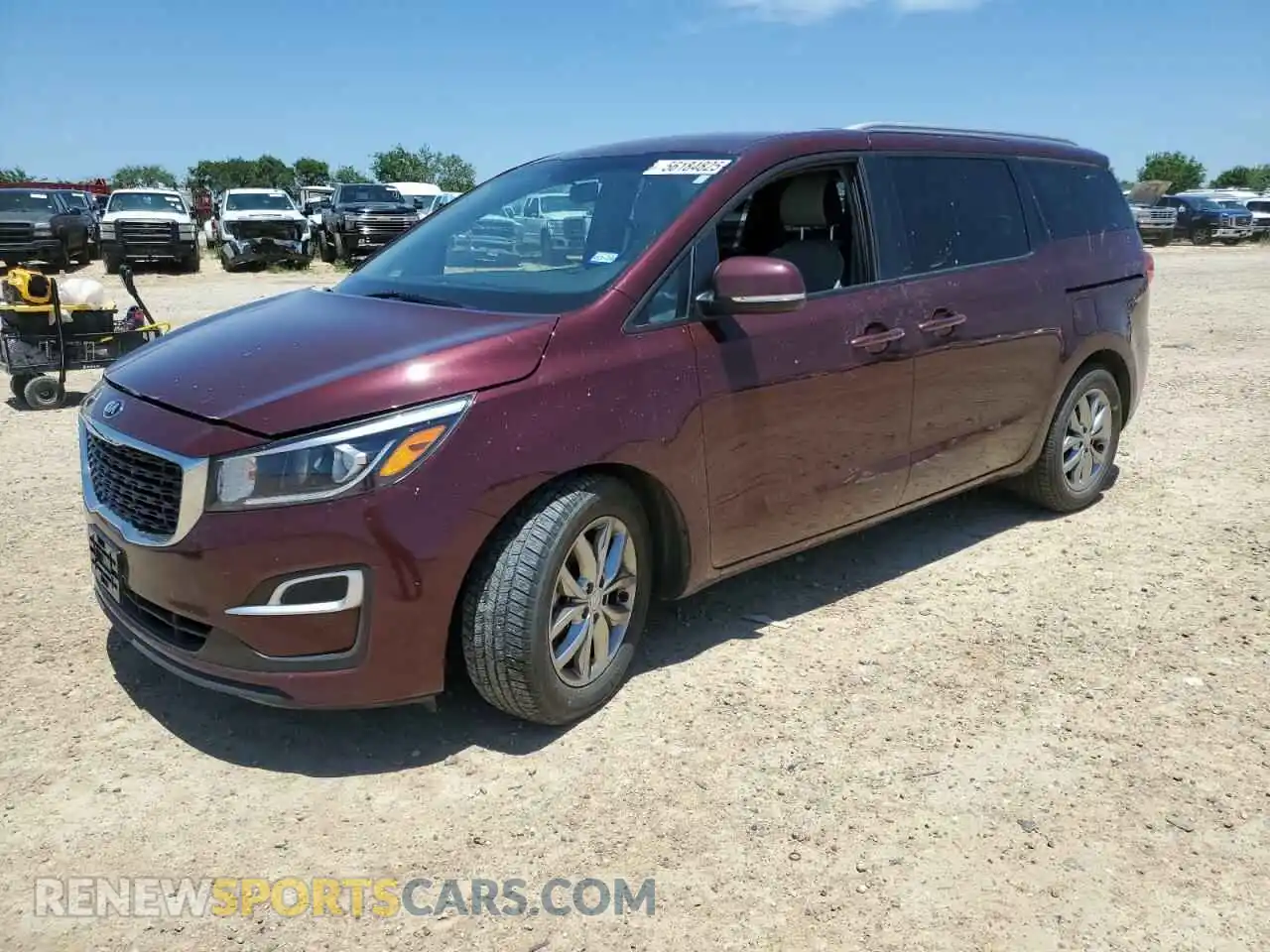 1 Photograph of a damaged car KNDMB5C11L6580812 KIA All Models 2020