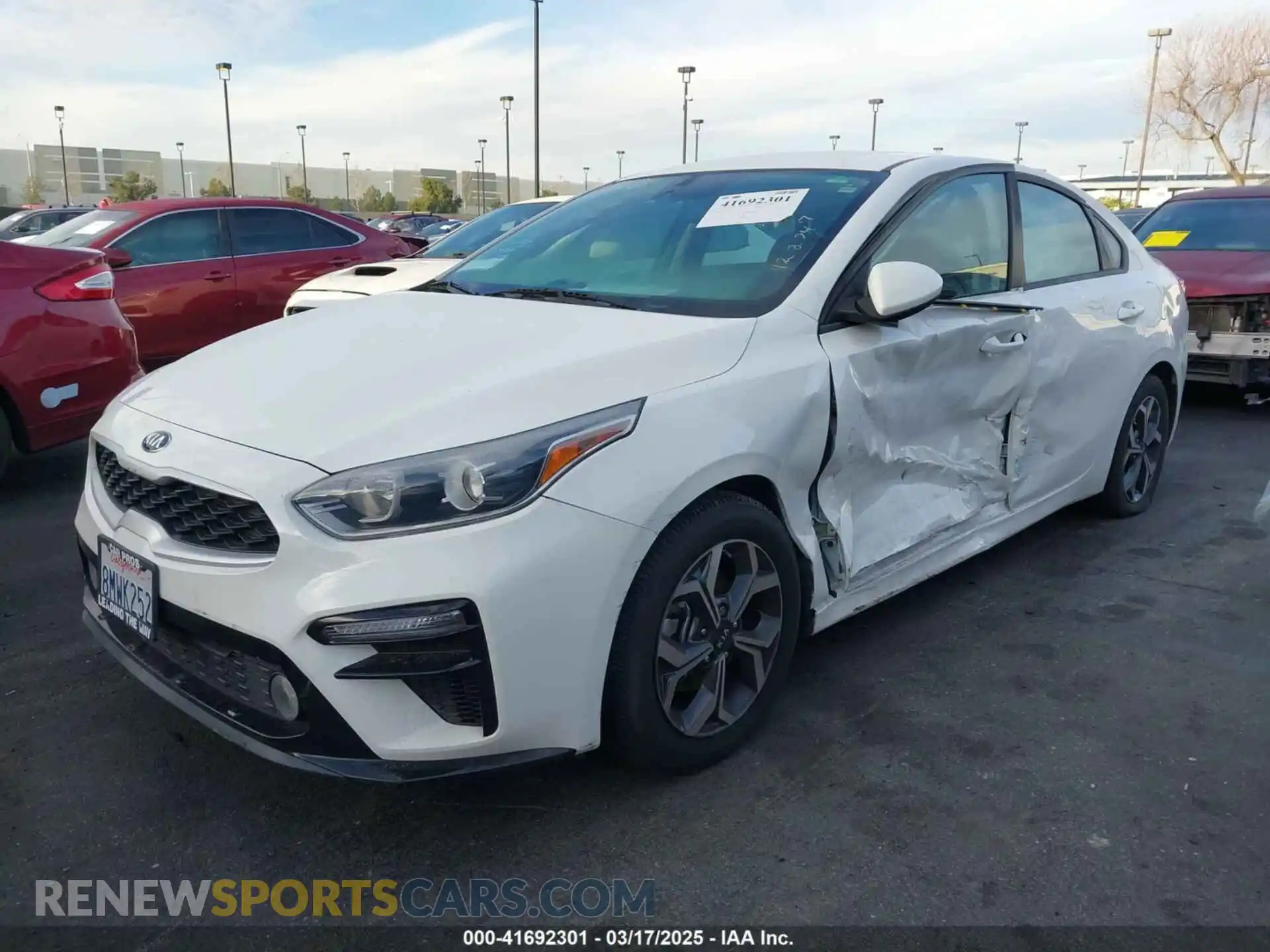 2 Photograph of a damaged car 3KPF24AD1LE170599 KIA FORTE 2020