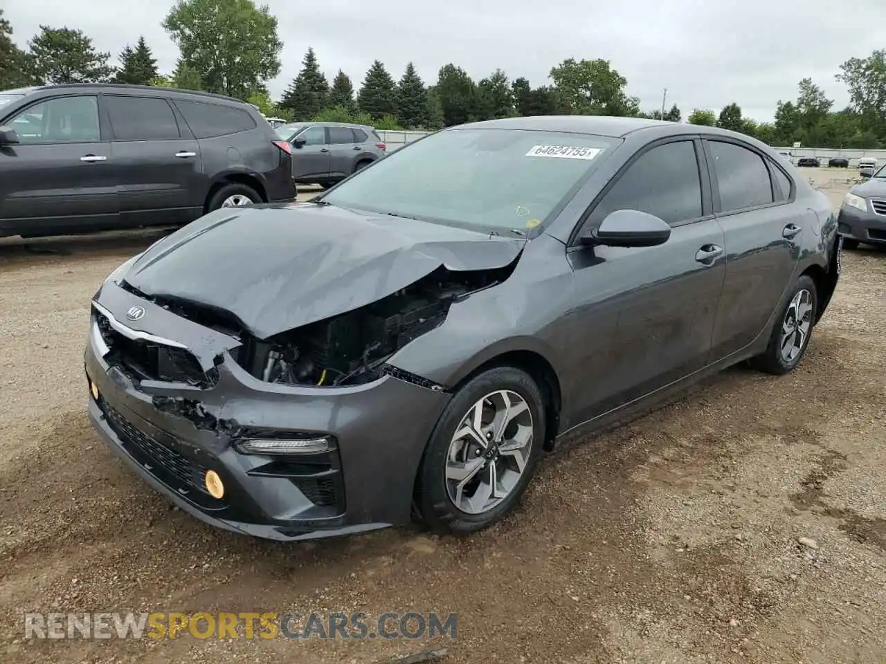 1 Photograph of a damaged car 3KPF24AD1ME375955 KIA FORTE 2021