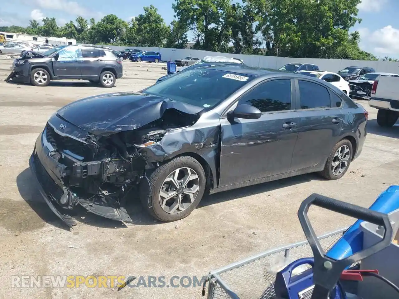 1 Photograph of a damaged car 3KPF24AD4ME325146 KIA FORTE 2021