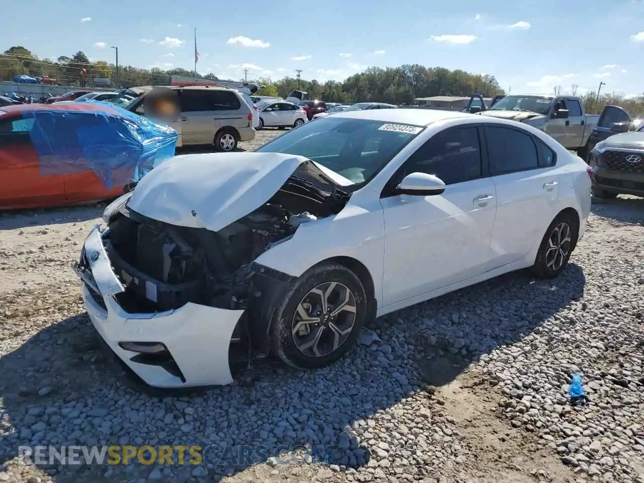 1 Photograph of a damaged car 3KPF24AD6ME385428 KIA FORTE 2021