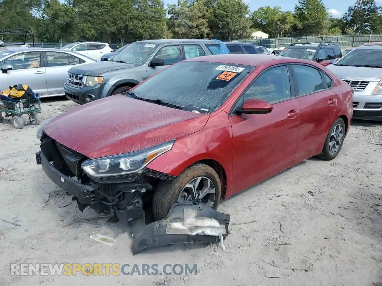 1 Photograph of a damaged car 3KPF24AD9ME319438 KIA FORTE 2021