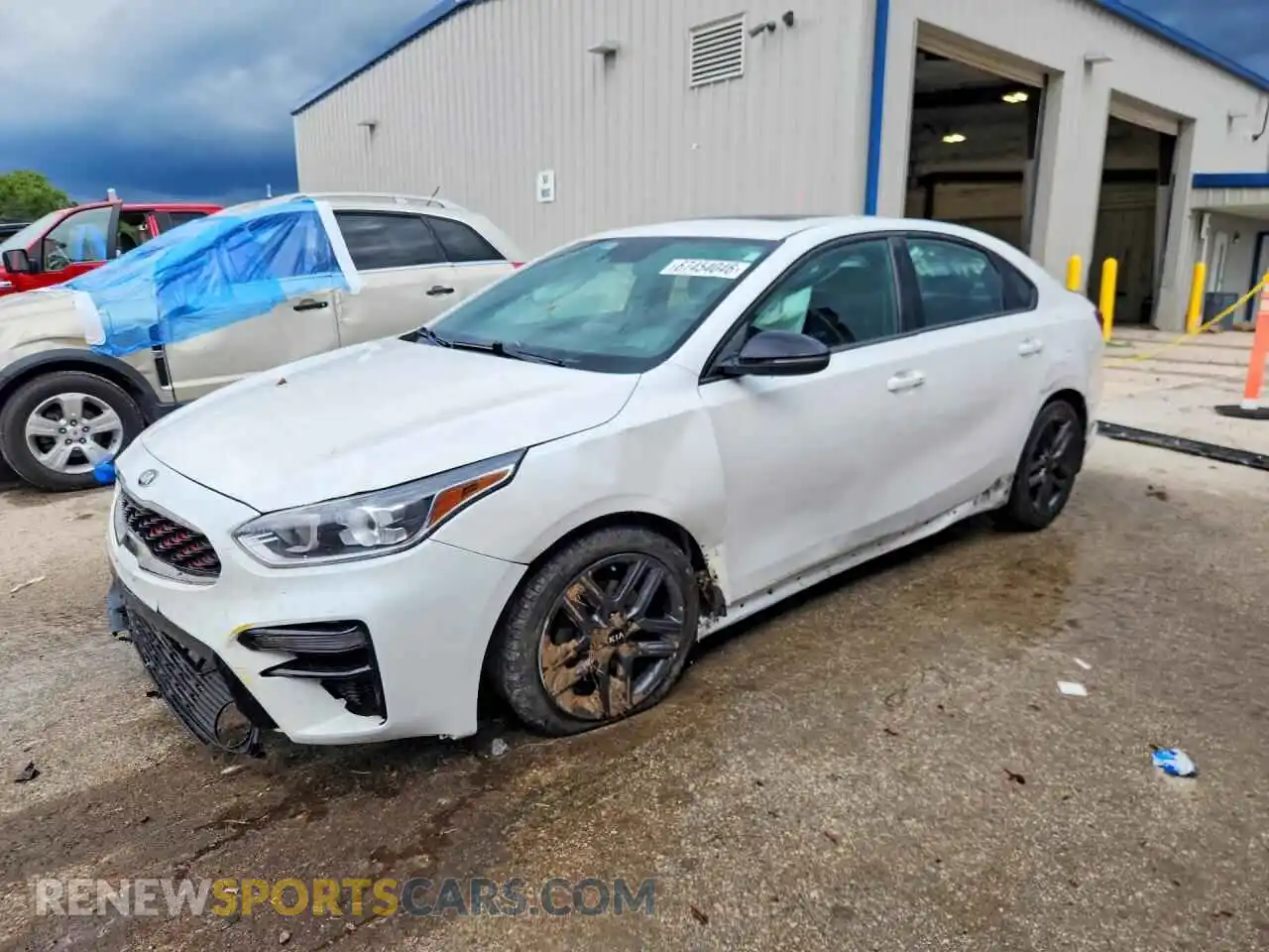 1 Photograph of a damaged car 3KPF34AD3ME383505 KIA FORTE 2021