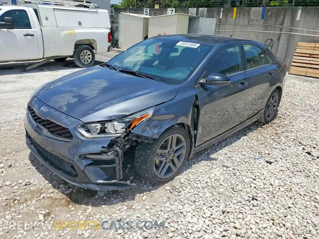 1 Photograph of a damaged car 3KPF34AD4ME268184 KIA FORTE 2021