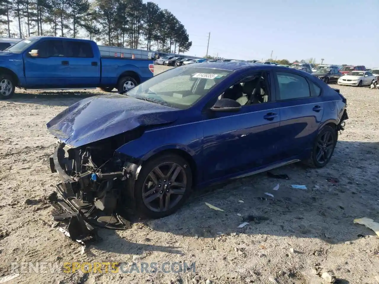 1 Photograph of a damaged car 3KPF34AD4ME334166 KIA FORTE 2021