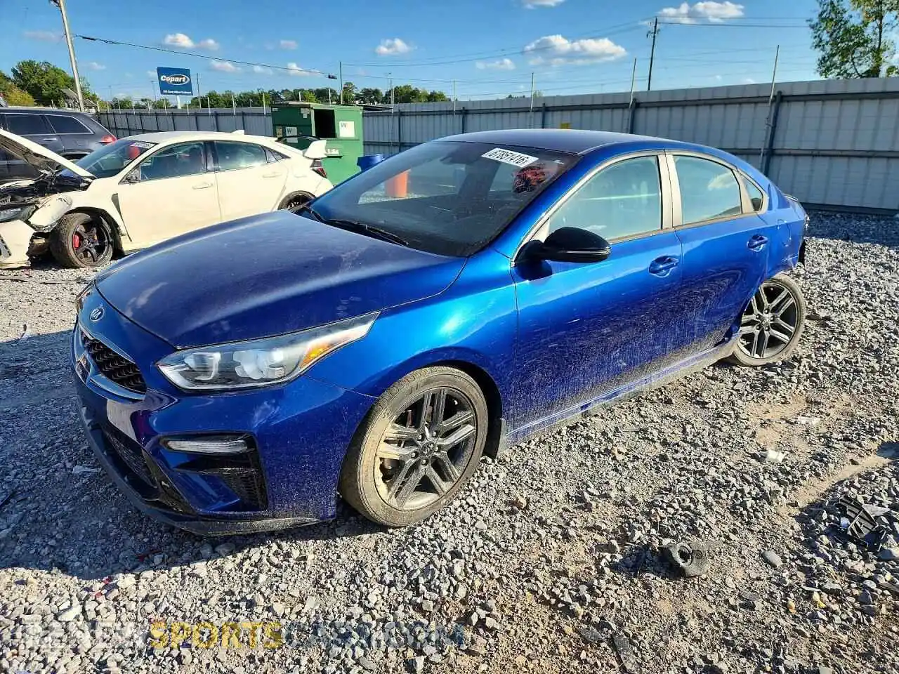 1 Photograph of a damaged car 3KPF34AD5ME265634 KIA FORTE 2021