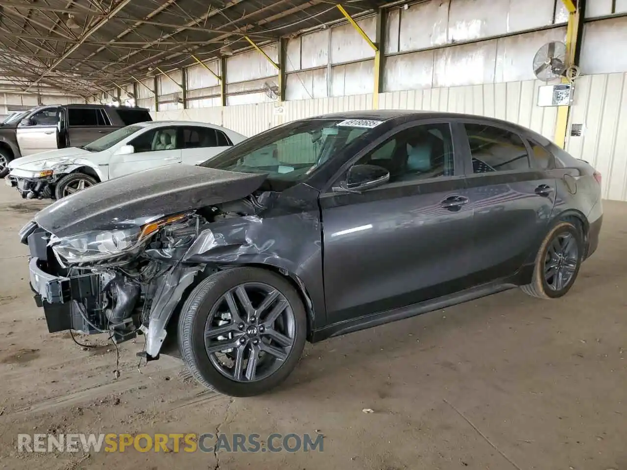 1 Photograph of a damaged car 3KPF34AD9ME290696 KIA FORTE 2021