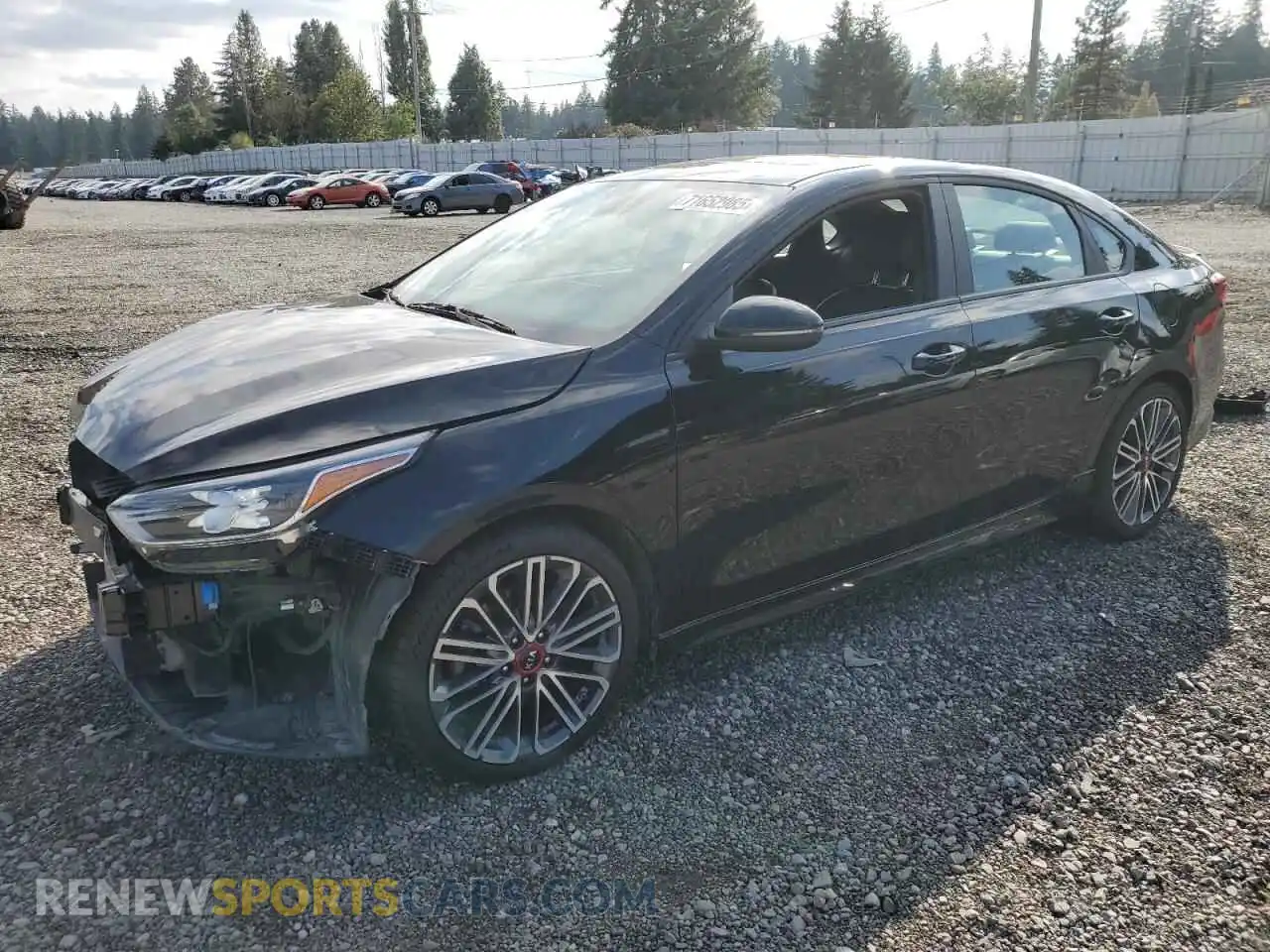 1 Photograph of a damaged car 3KPF44AC4ME412062 KIA FORTE 2021