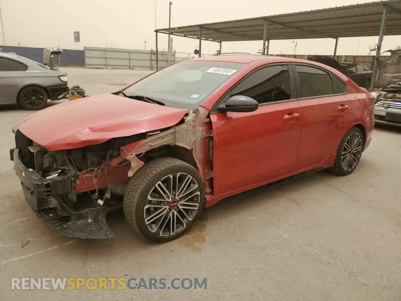 1 Photograph of a damaged car 3KPF44AC7ME318192 KIA FORTE 2021