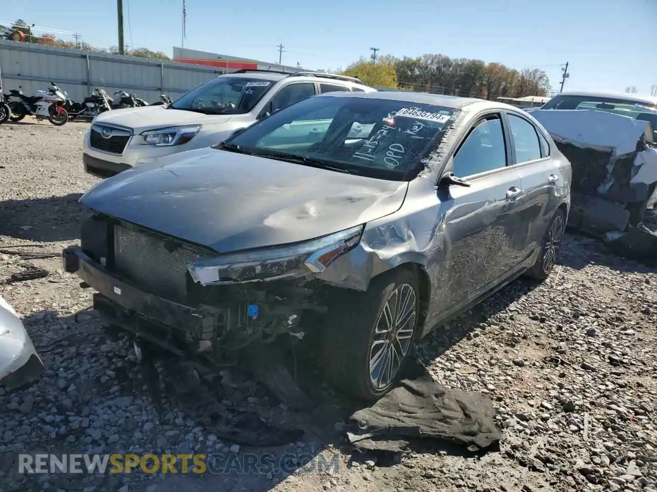 1 Photograph of a damaged car 3KPF44AC9NE480052 KIA FORTE 2022