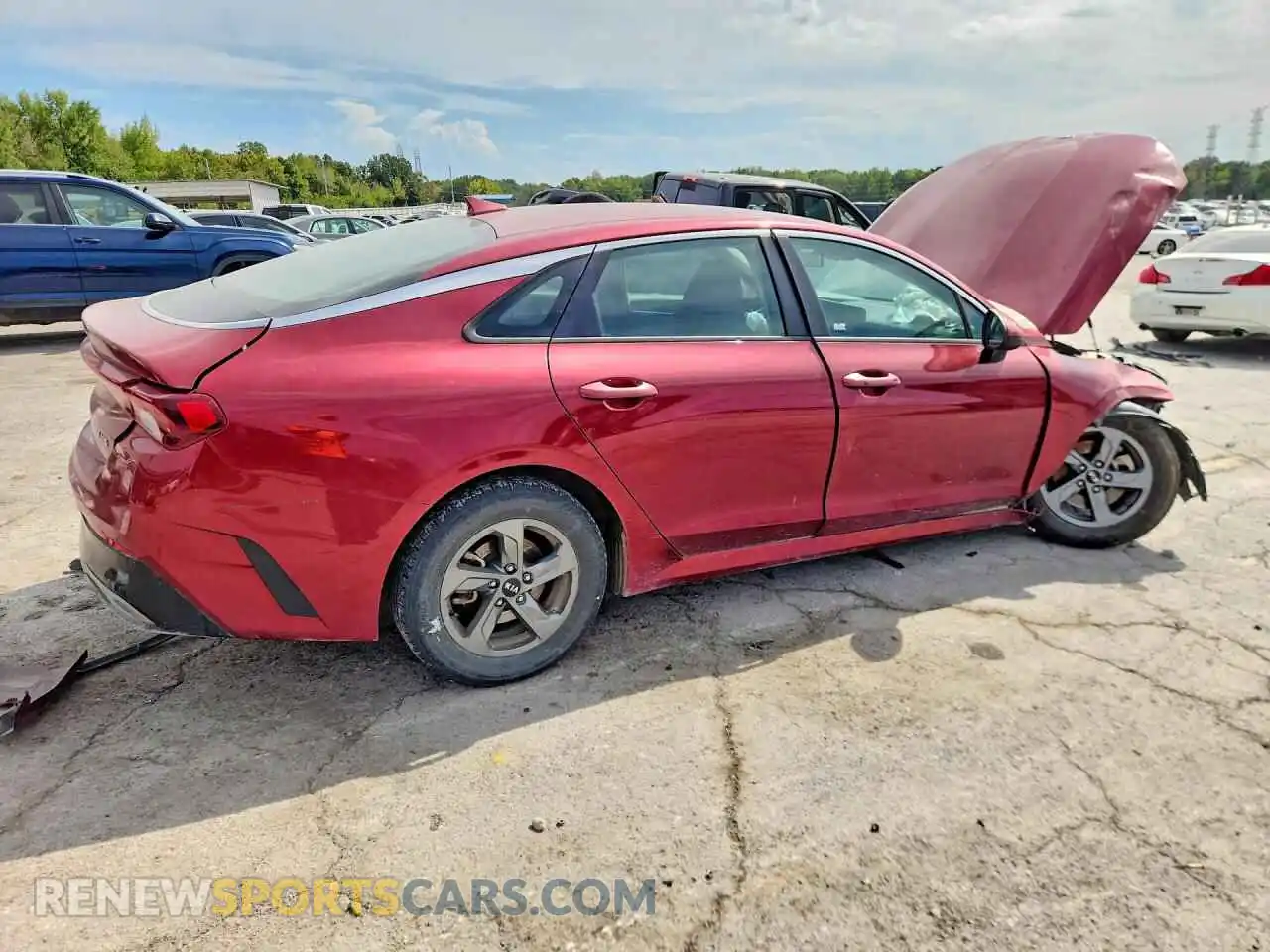 3 fotografías del automóvil dañado 5XXG14J27MG016526 KIA K5 2021