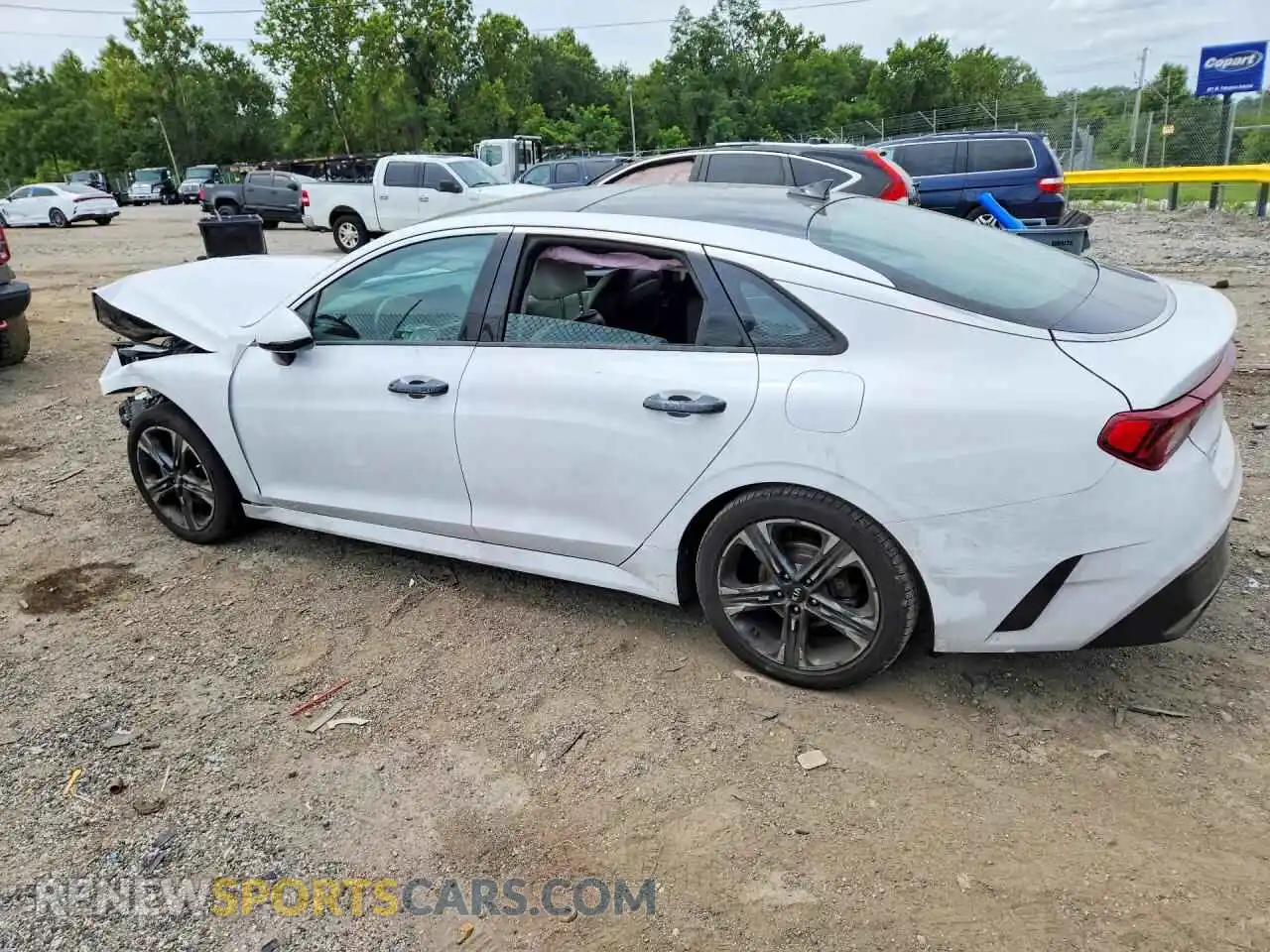 2 fotografías del automóvil dañado 5XXG34J21MG035907 KIA K5 2021