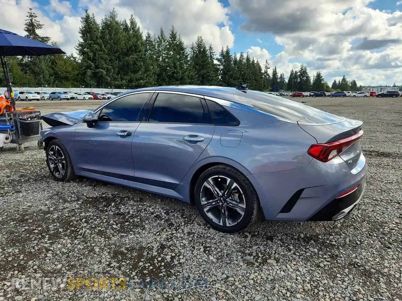 2 fotografías del automóvil dañado 5XXG34J29MG013850 KIA K5 2021