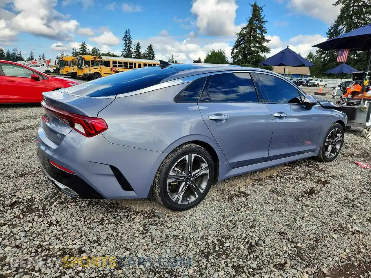 3 fotografías del automóvil dañado 5XXG34J29MG013850 KIA K5 2021