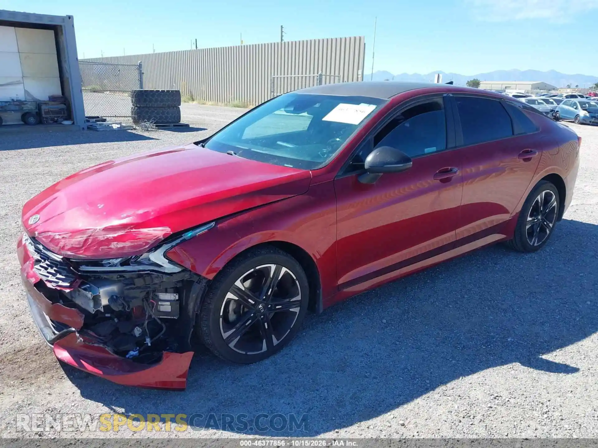 2 fotografías del automóvil dañado 5XXG64J25MG003582 KIA K5 2021
