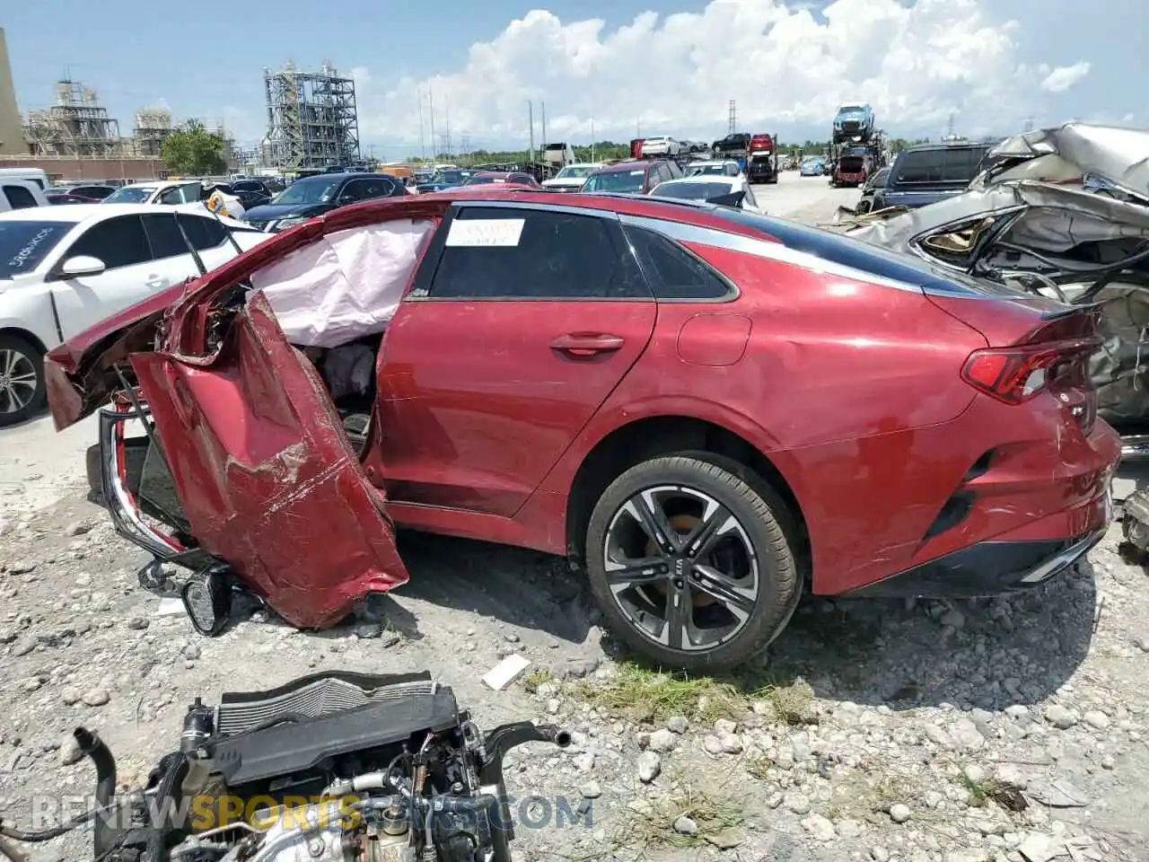 2 fotografías del automóvil dañado 5XXG64J27MG081622 KIA K5 2021