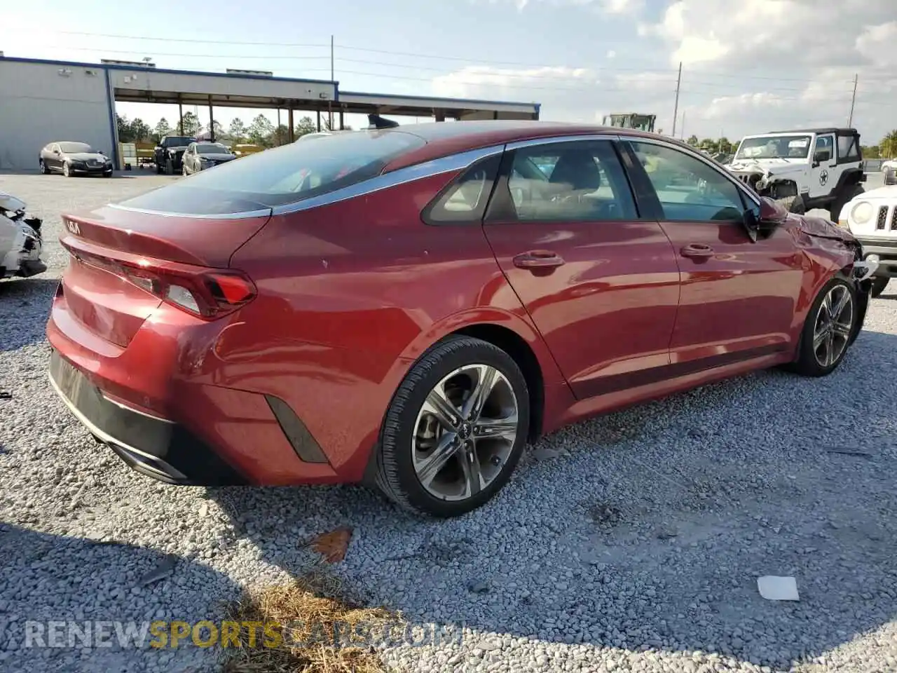3 fotografías del automóvil dañado 5XXG34J29NG155035 KIA K5 2022