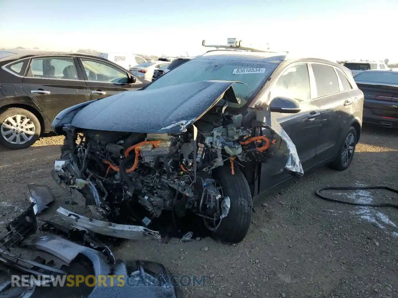 1 Photograph of a damaged car KNDCD3LD1L5387344 KIA NIRO 2020