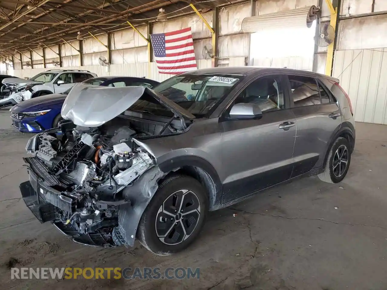 1 Photograph of a damaged car KNDCP3LE4P5082796 KIA NIRO 2023