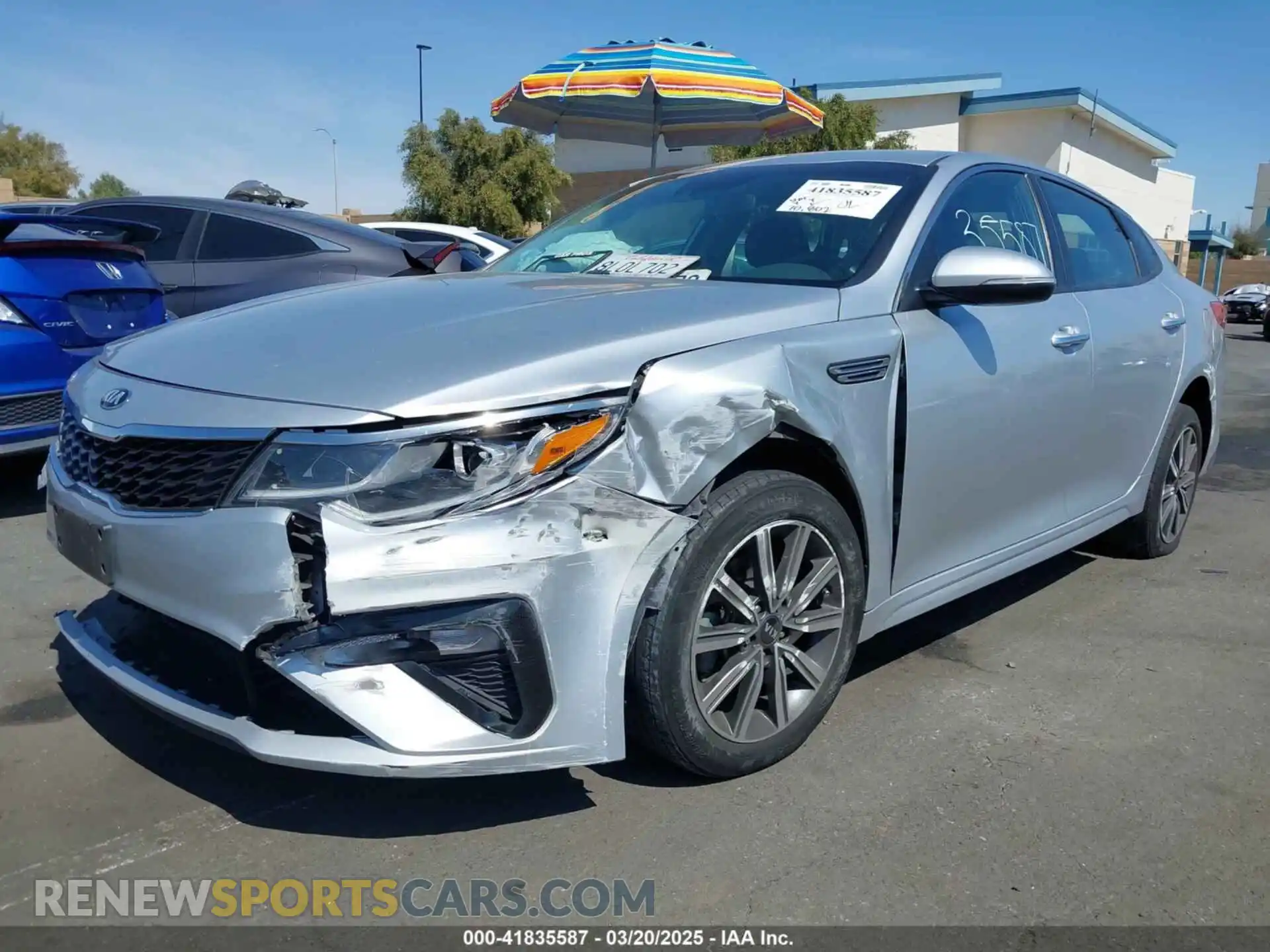 2 Photograph of a damaged car 5XXGT4L3XKG355357 KIA OPTIMA 2019