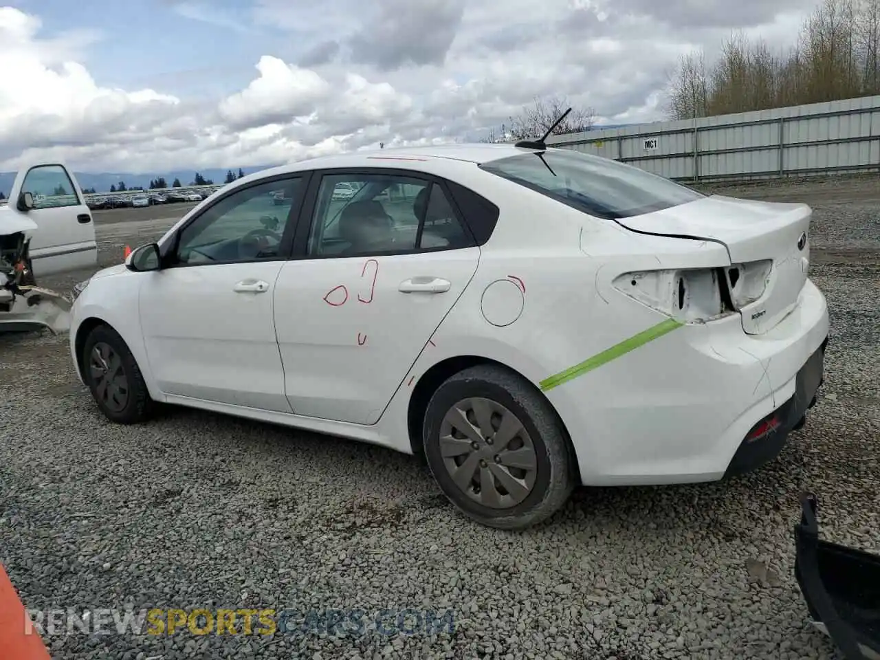 2 Photograph of a damaged car 3KPA24AB1KE197843 KIA RIO 2019