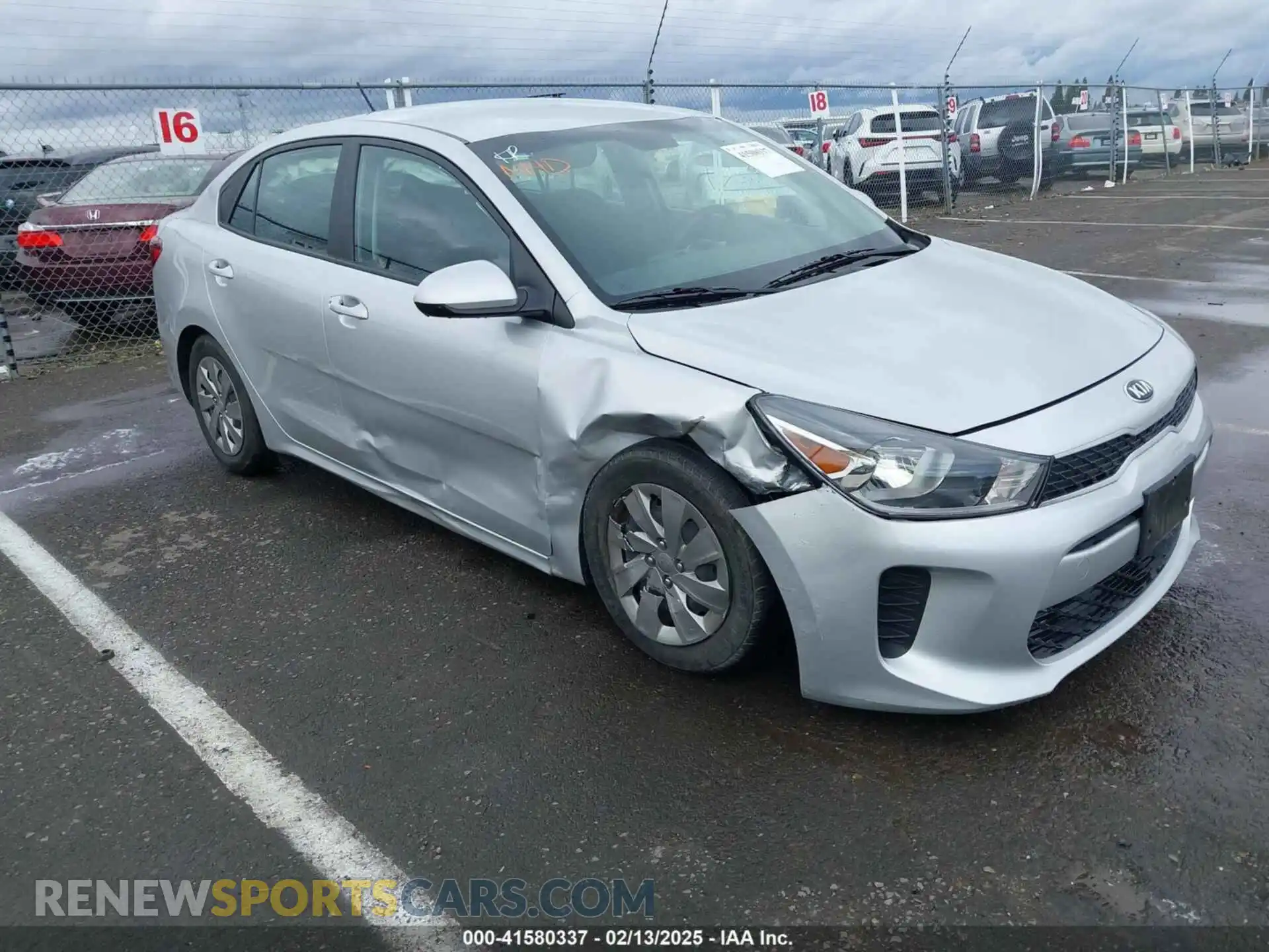 1 Photograph of a damaged car 3KPA24AB4KE184794 KIA RIO 2019
