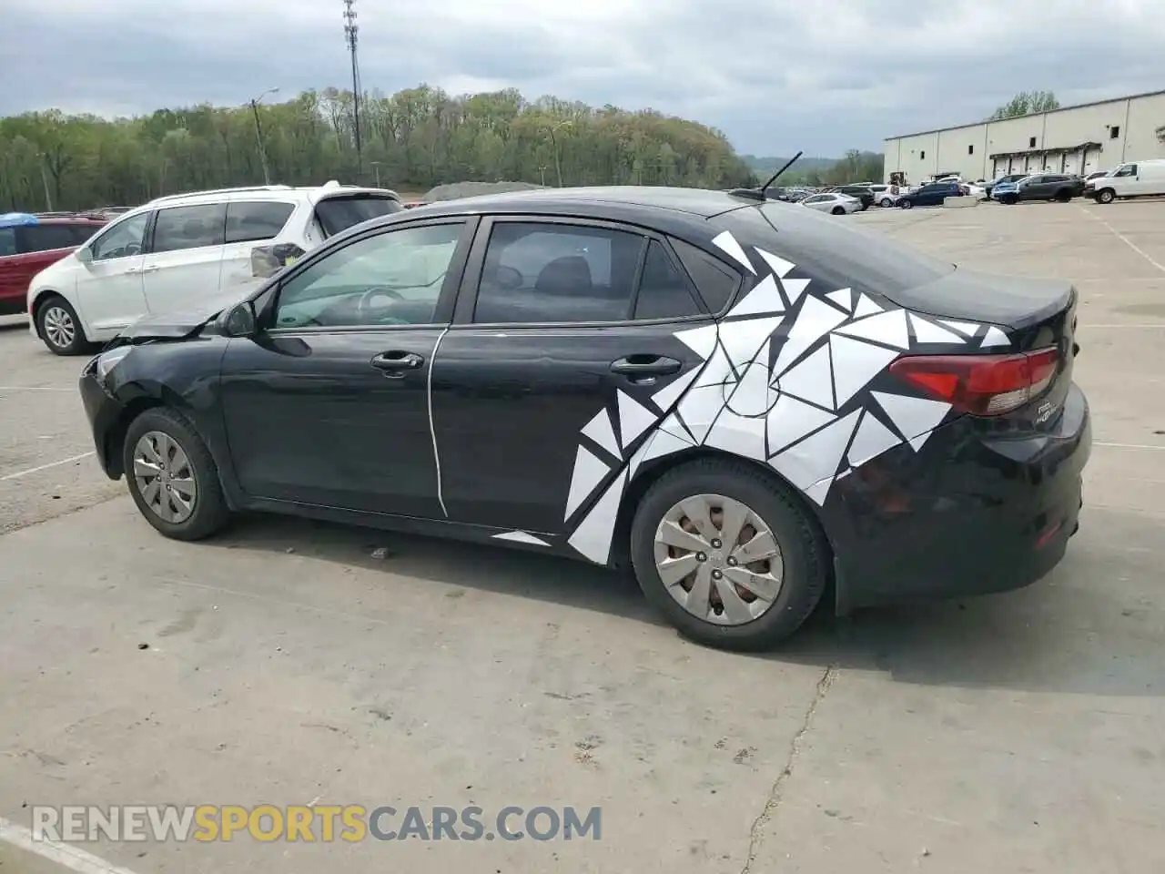 2 Photograph of a damaged car 3KPA24AB7KE171845 KIA RIO 2019