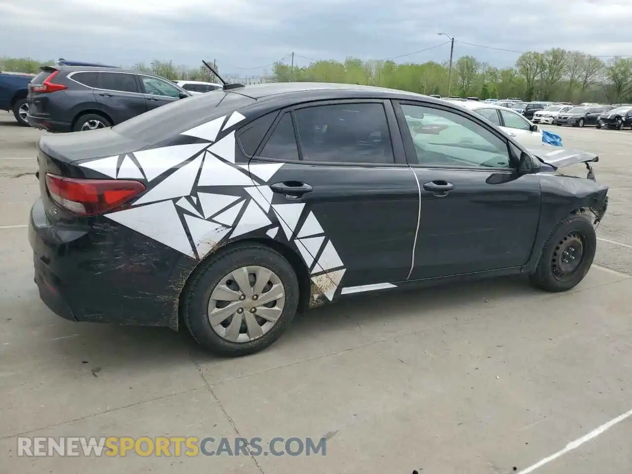 3 Photograph of a damaged car 3KPA24AB7KE171845 KIA RIO 2019